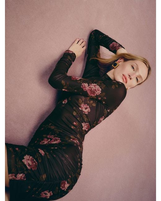 Reformation Black Emerson Knit Dress