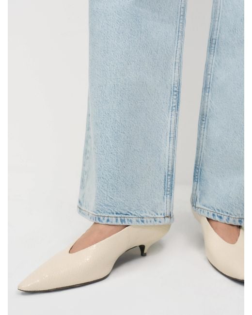 Reformation White Calista Kitten Heel Pump 6