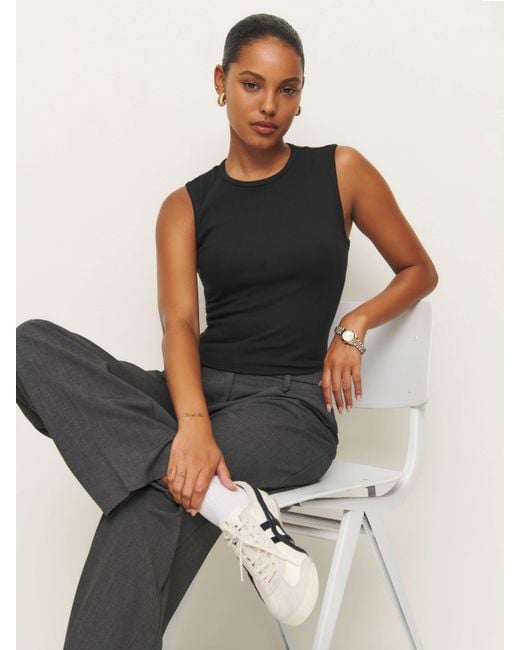 Reformation Blue Ryland Tank Top