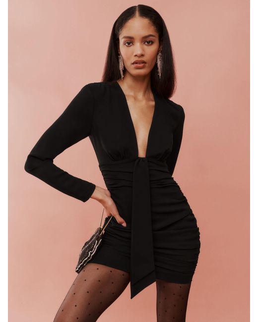 Reformation Black Fortesa Dress 2