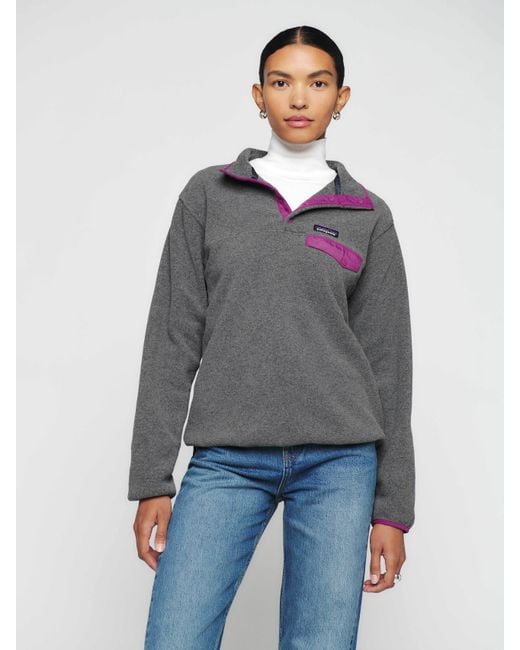 Patagonia Gray W's Synchilla Snap-T Pullover