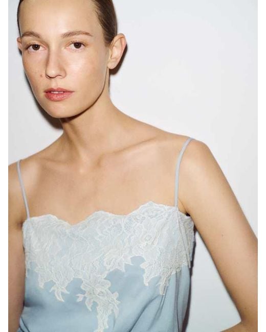 Reformation Blue Alondra Dress Lace 0
