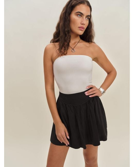 Reformation Black Piper Skirt