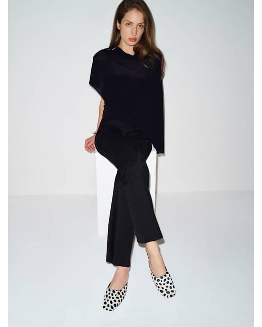 Reformation Black Inez Flat Mule 5