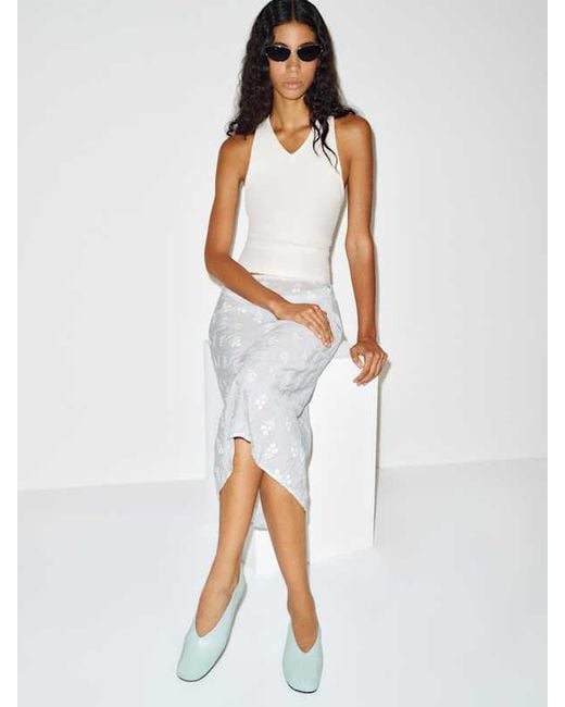 Reformation White Blaine Flat Glacial Leather 5