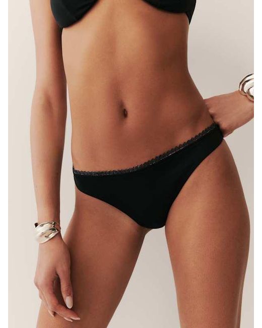 Reformation Black Campo Bikini Bottom