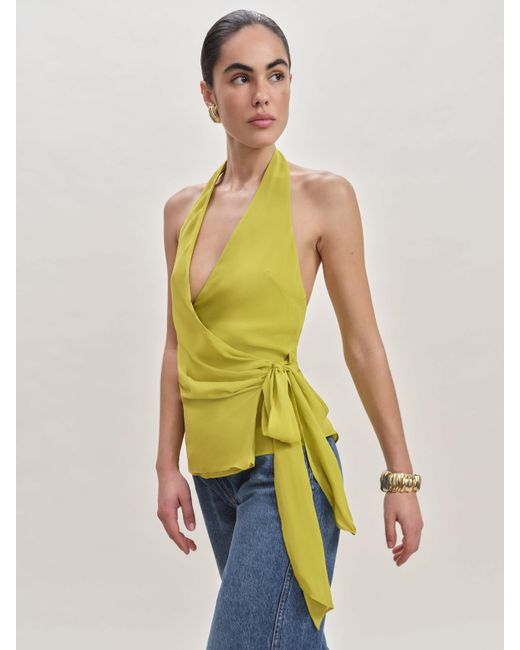 Reformation Green Nila Top