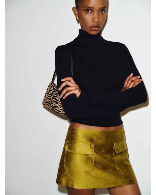Reformation Blue Calloway Low Rise Skort 0
