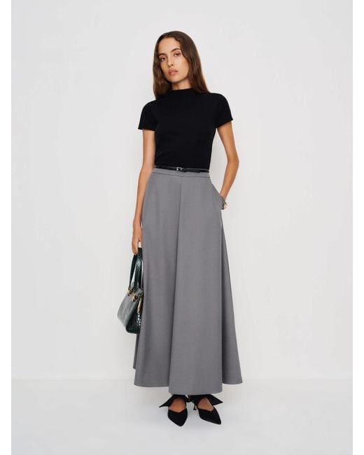 Reformation Gray First Light Skirt