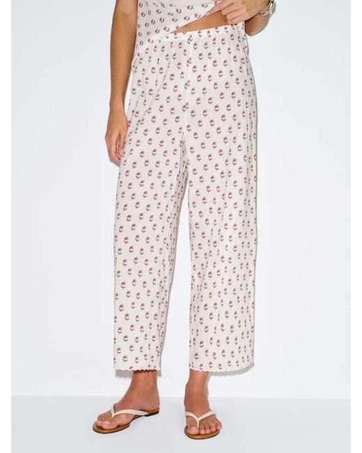 Reformation White Alessandra Pajama Set
