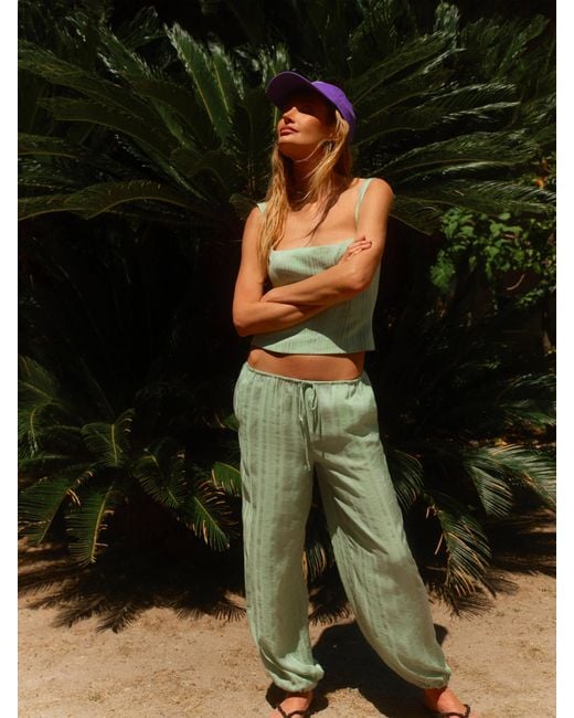 Reformation Green James Tie Pant Es