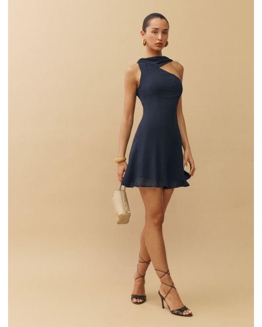 Reformation Blue Rossi Dress