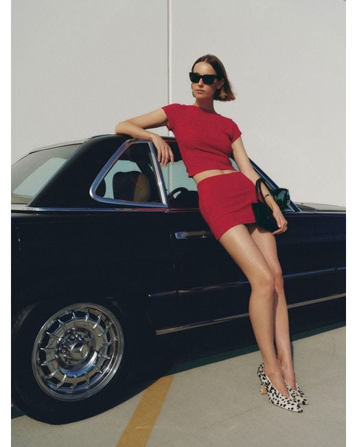 Reformation Red Layla Knit Two Piece