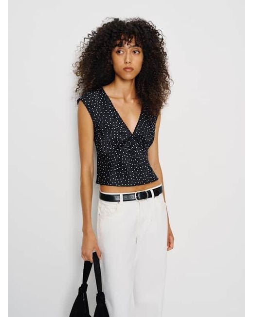 Reformation White Cherry Silk Top 10
