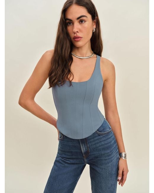 Reformation Blue Seren Top 0