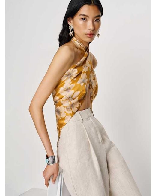 Reformation White Silk Scarf