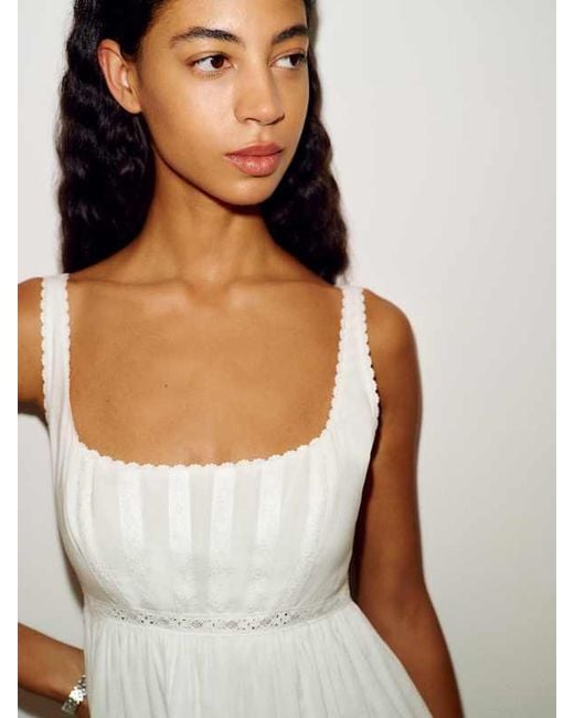 Reformation White Alaska Dress Lace