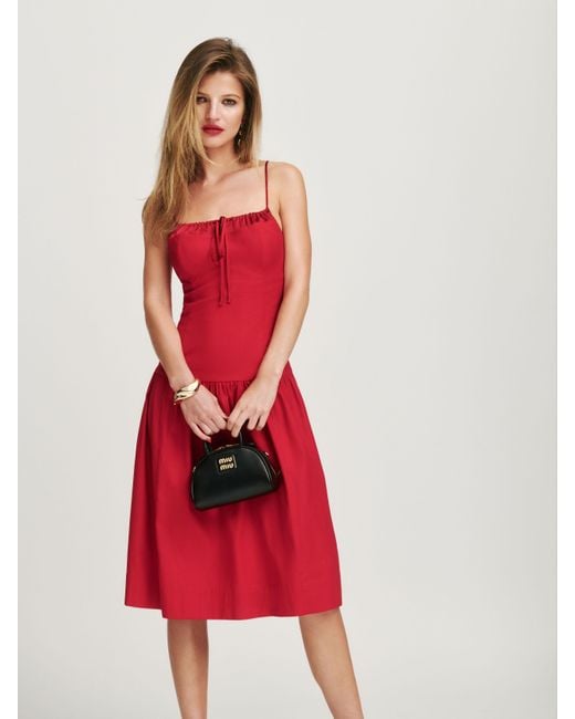 Reformation Red Analise Dress
