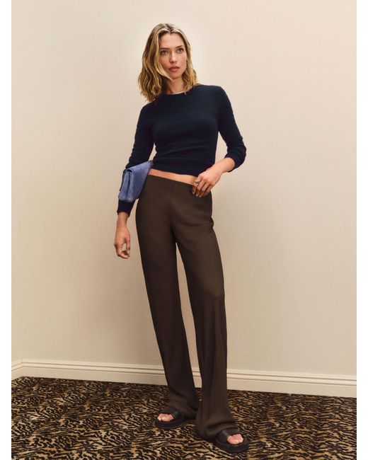 Reformation Natural Gale Sheer Mid Rise Bias Pant