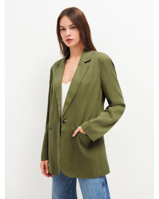 Reformation Green The Classic Relaxed Blazer