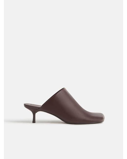 Reformation White Phadra Heeled Mule