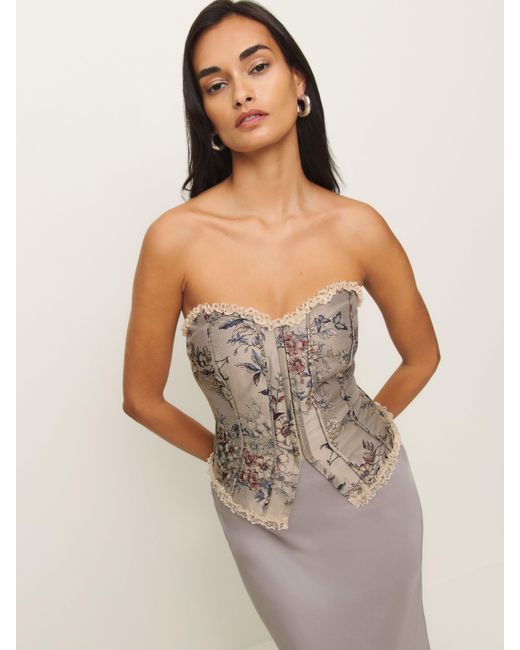 Reformation Gray Idalia Top
