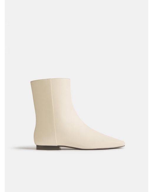 Reformation White Remy Flat Ankle Boot 5