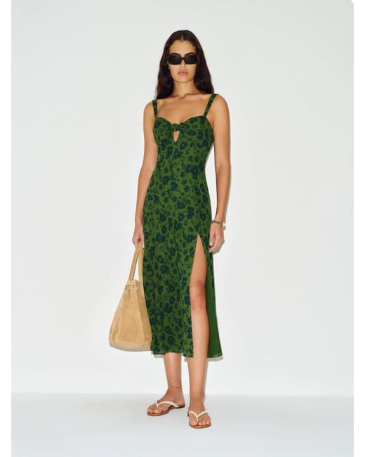 Reformation Green Aislinn Dress 4