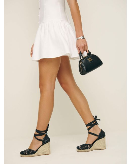 Reformation Natural Camilla Lace Up Wedge Espadrille Lace 9