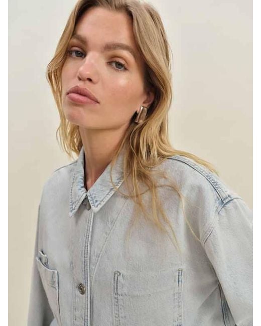 Reformation Natural Callum Denim Chore Jacket