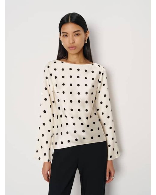 Reformation White Marlow Silk Top 0