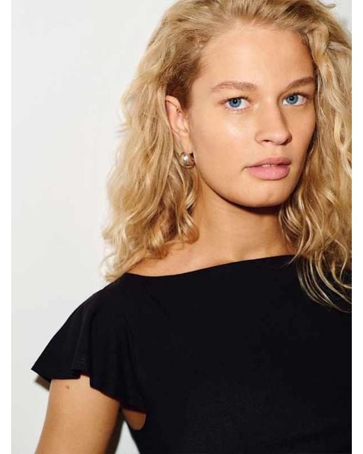 Reformation Blue Jensen Knit Top