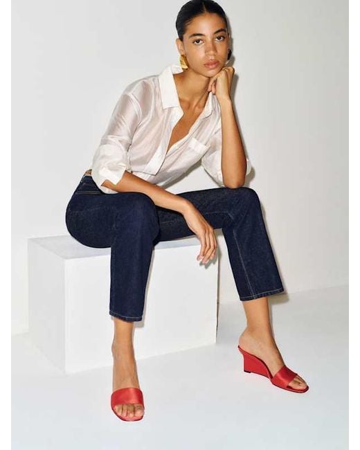Reformation Red Gabriella Wedge