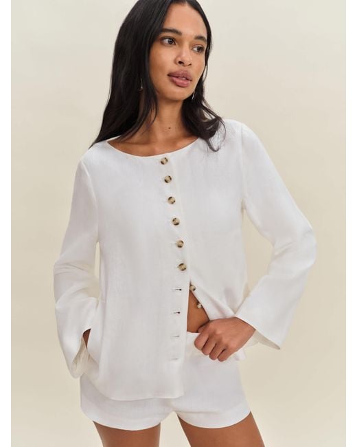 Reformation Natural Lucia Linen Jacket
