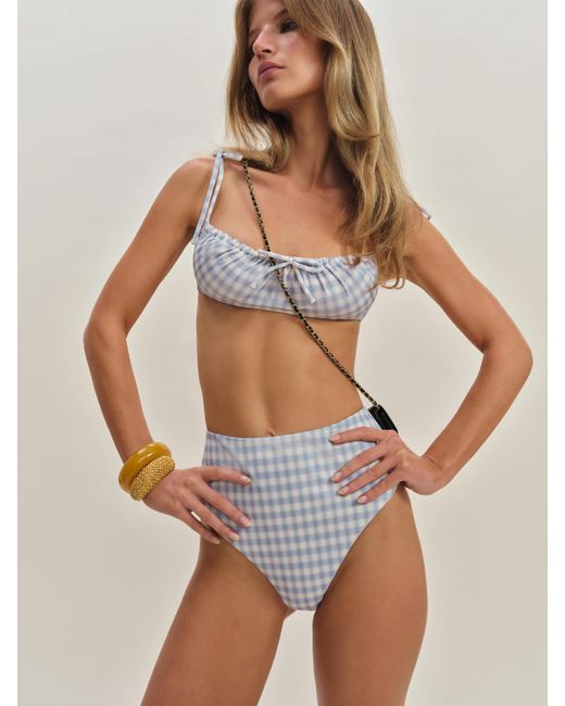 Reformation White Ana Bikini Bottom