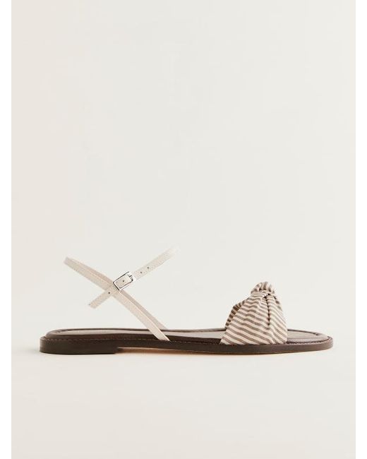 Reformation Natural Cassidy Flat Knotted Sandal