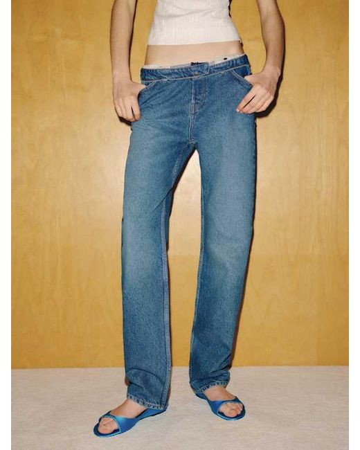 Reformation Metallic Foster Jean Denim
