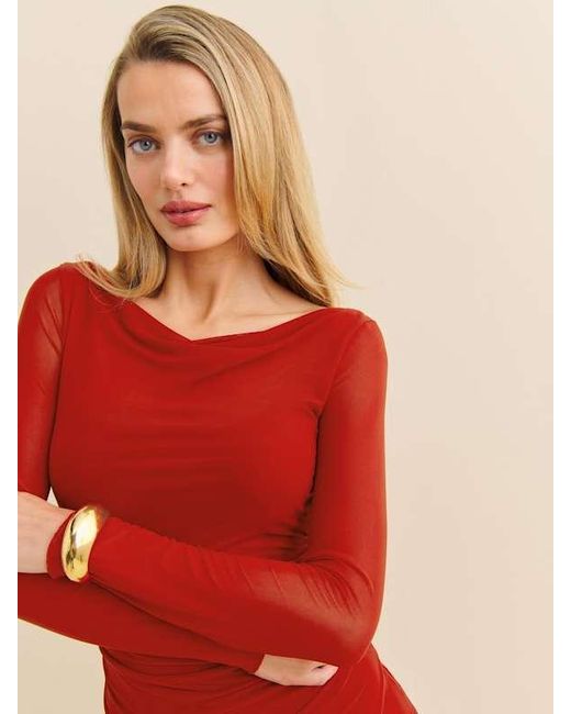 Reformation Reese Knit Dress in Red | Lyst
