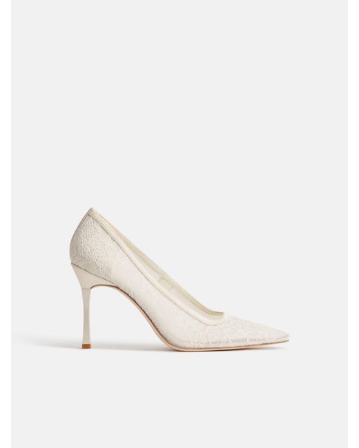 Reformation White Joelle Heeled Pump Lace 9