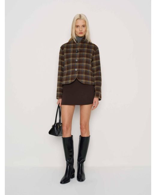 Reformation Natural Owen Jacket Plaid