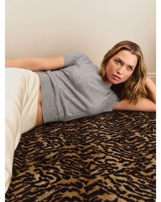 Reformation Brown Darcy Cashmere T-Shirt