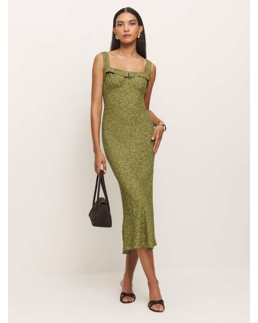 Reformation Green Tancy Dress