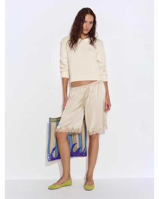 Reformation Natural Eleni Cotton Crew Sweater