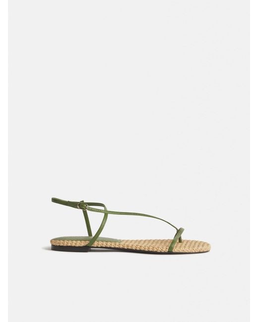 Reformation White Pina Flat Sandal