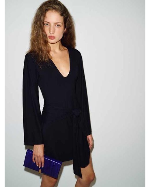 Reformation Blue Hadley Knit Dress