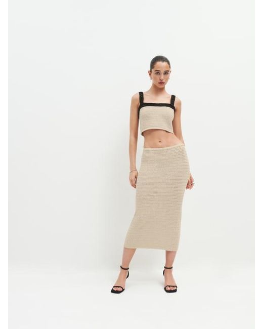 Reformation White Max Open Knit Two Piece