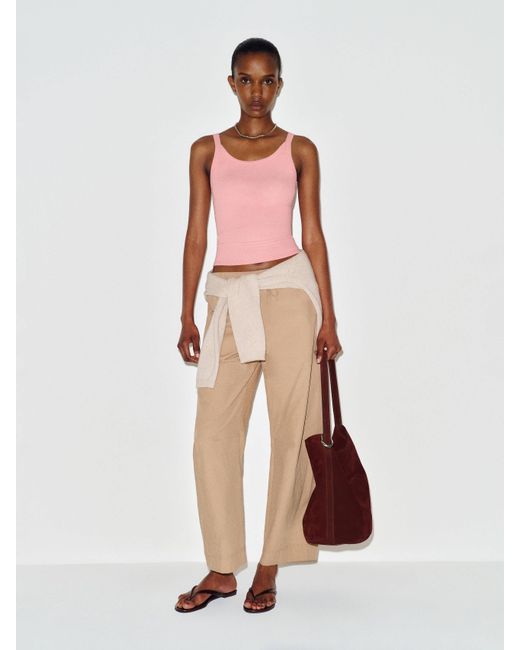 Reformation Pink Calie Tank Top