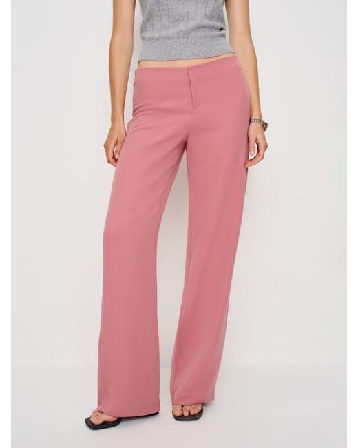 Reformation Pink Petites Vida Low Rise Pant