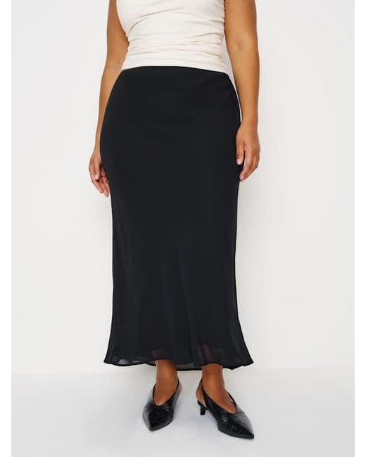 Reformation White Layla Skirt Es Silk