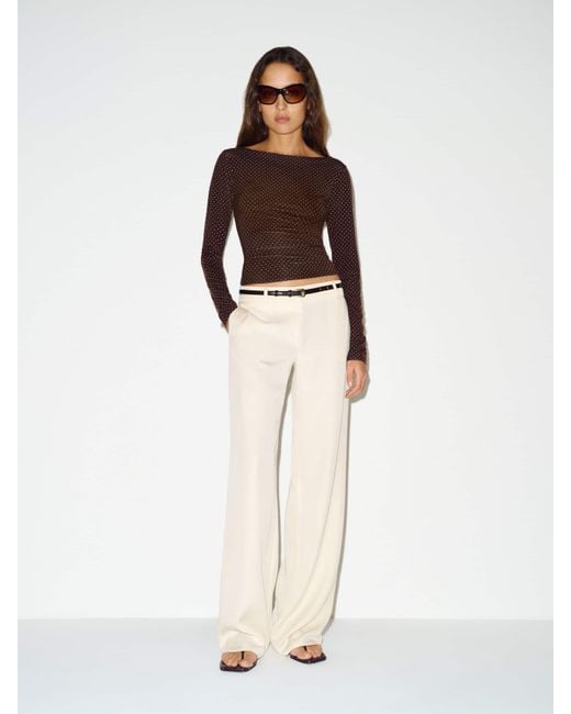 Reformation White Wiley Knit Top